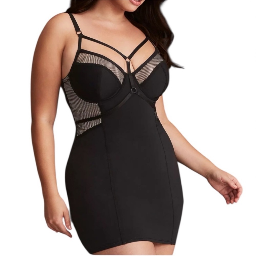 Torrid mesh boring strappy chemise 3x plus size lingerie